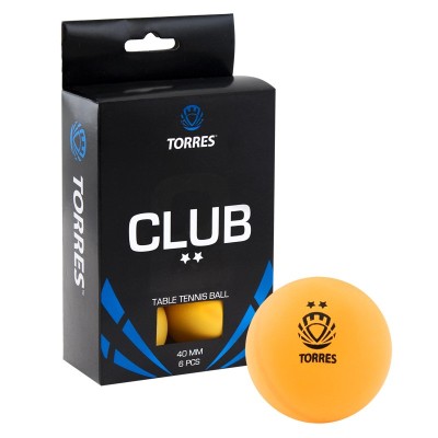 Мяч для настольного тенниса TORRES Club 2*, арт.TT0013 (упак. 6 шт.) Мяч для настольного тенниса TORRES Club 2*, арт.TT0013 (упак. 6 шт.)