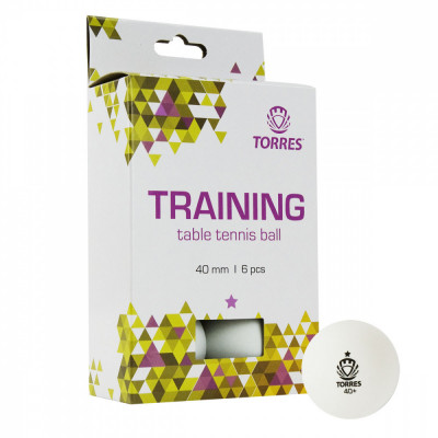 Мяч для настольного тенниса TORRES Training 1*, арт.TT21016 (упак. 6 шт.)