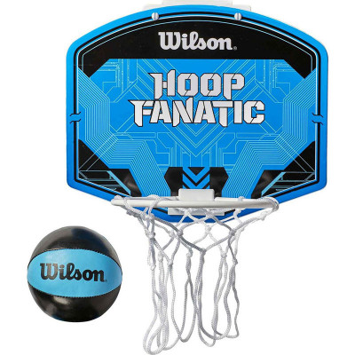 Набор для мини-баскетбола Wilson Hoop Fanatic Mini hoop kit, арт. WTBA00436 (щит с кольцом, мяч №1)
